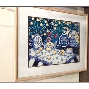 Japanese Lemon Oreintial Artwork Hanging Frame